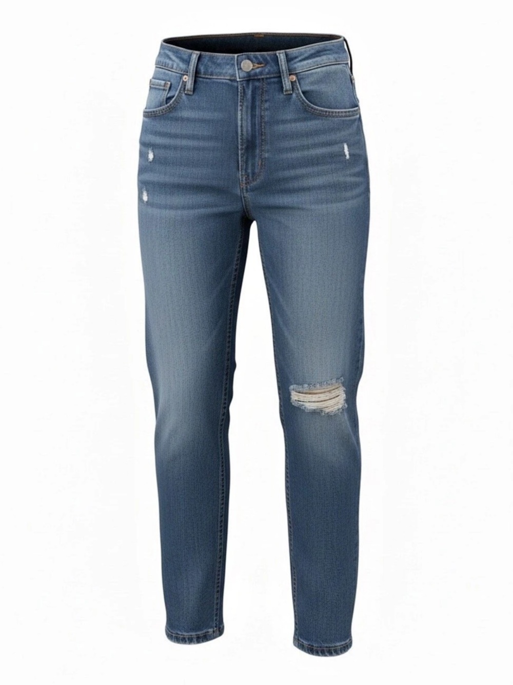 Levi's 505 Mom Jeans Distressed Blue Jeans Waist 27